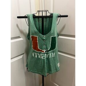 Green University of Miami Sleeveless Top
